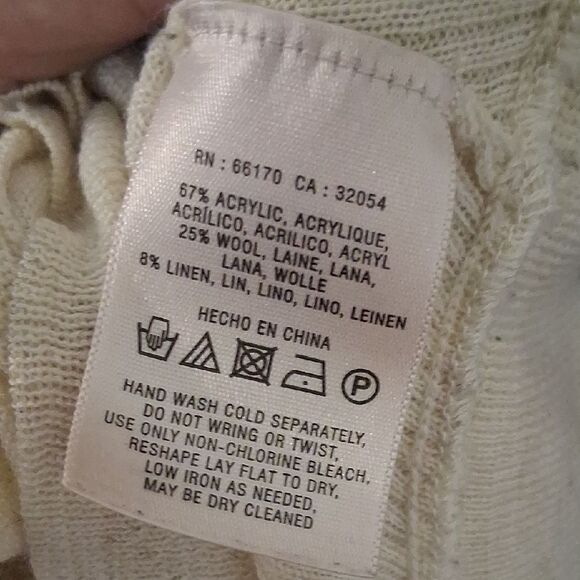Anthropologie Sleeping On Snow Cream Women's Cowlneck Light Sweater Top S/P - Picture 12 of 13